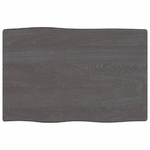 vidaXL Piano Tavolo Grigio Scuro 60x40x2 cm in Rovere Non Trattato