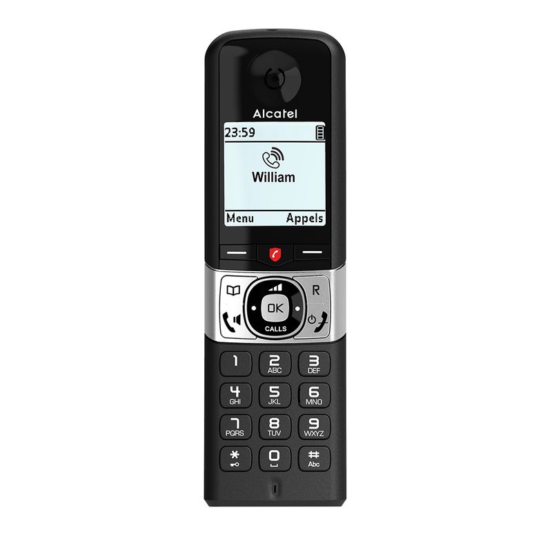 Alcatel-F890-Voice-Duo-zwart-Telefono-DECT-Identificatore-di-chiamata-Nero-Argento