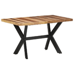 vidaXL Tavolo da Pranzo 140x70x75 cm Legno Massello con Finitura Miele