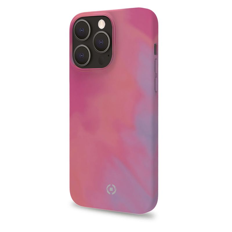 Celly-WATERCOLOR-iPhone-13-Pro-Max-custodia-per-cellulare-17-cm--6.7---Cover-Rosa