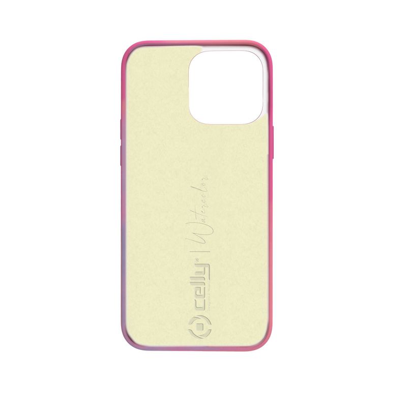 Celly-WATERCOLOR-iPhone-13-Pro-Max-custodia-per-cellulare-17-cm--6.7---Cover-Rosa