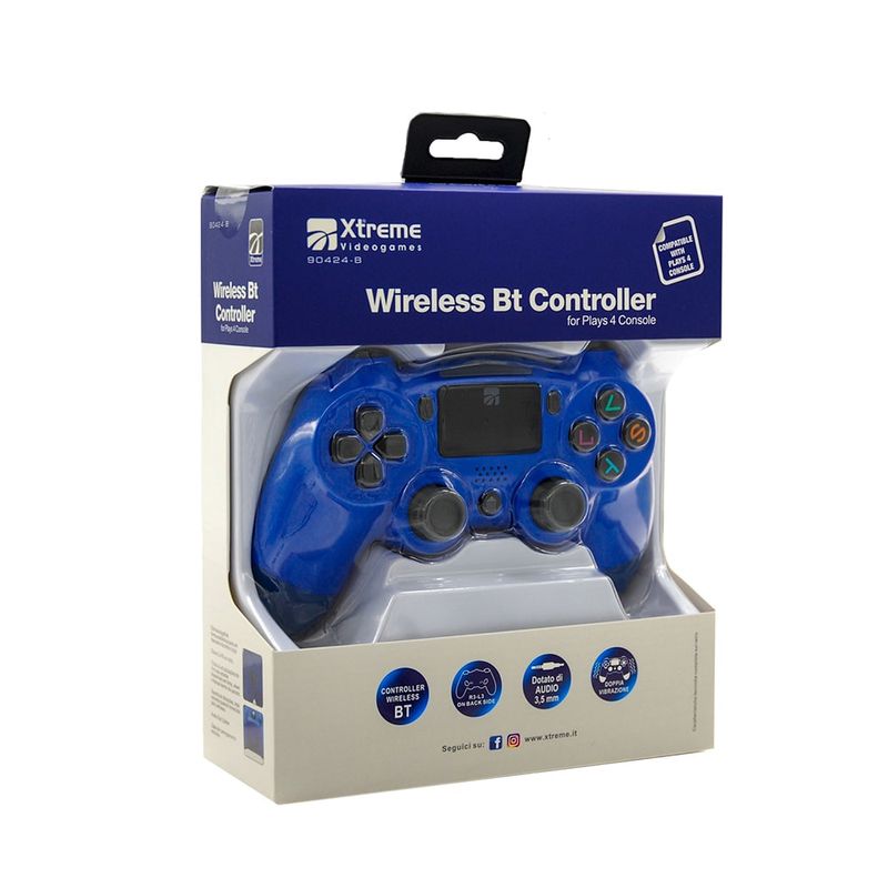 Xtreme-Wireless-BT-Controller-Nero-35-mm-Gamepad-Analogico-Digitale-PlayStation-4