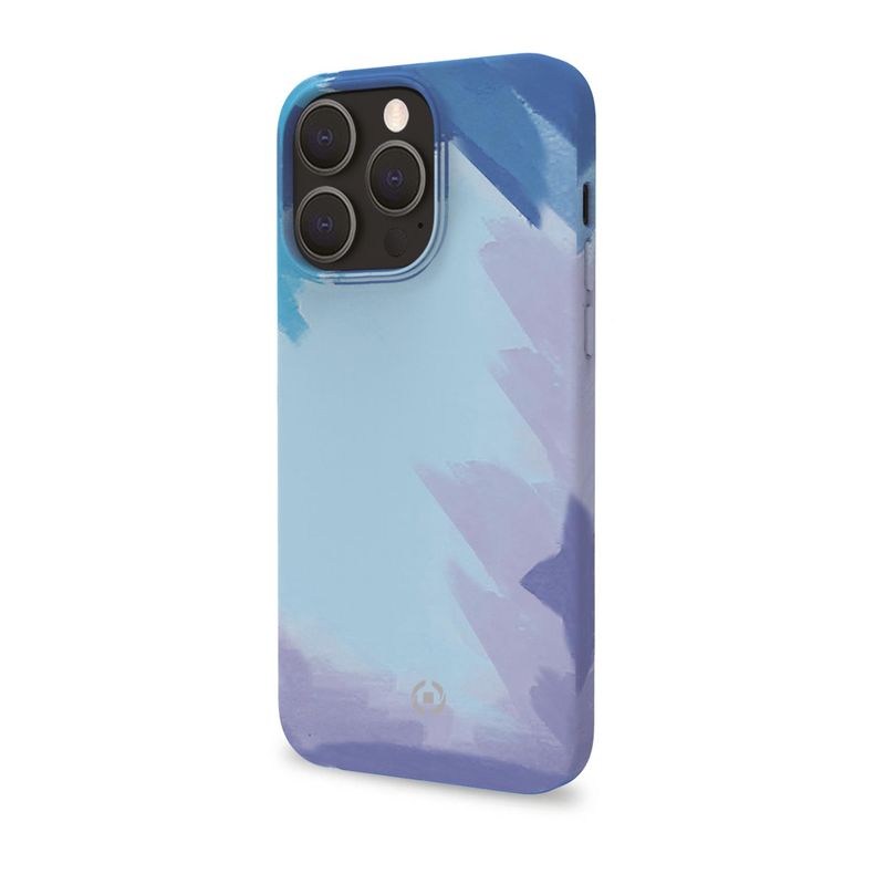 Celly-WATERCOLOR-iPhone-13-Pro-custodia-per-cellulare-155-cm--6.1---Cover-Blu