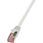 LogiLink CQ2022S RJ45 Cavo di rete cavo patch CAT 6 S/FTP 0.50 m Grigio Ritardante di fiamma con protezione 1 pz.