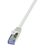 LogiLink CQ3062S RJ45 Cavo di rete cavo patch CAT 6A S/FTP 3.00 m Grigio Ritardante di fiamma con protezione 1 pz.