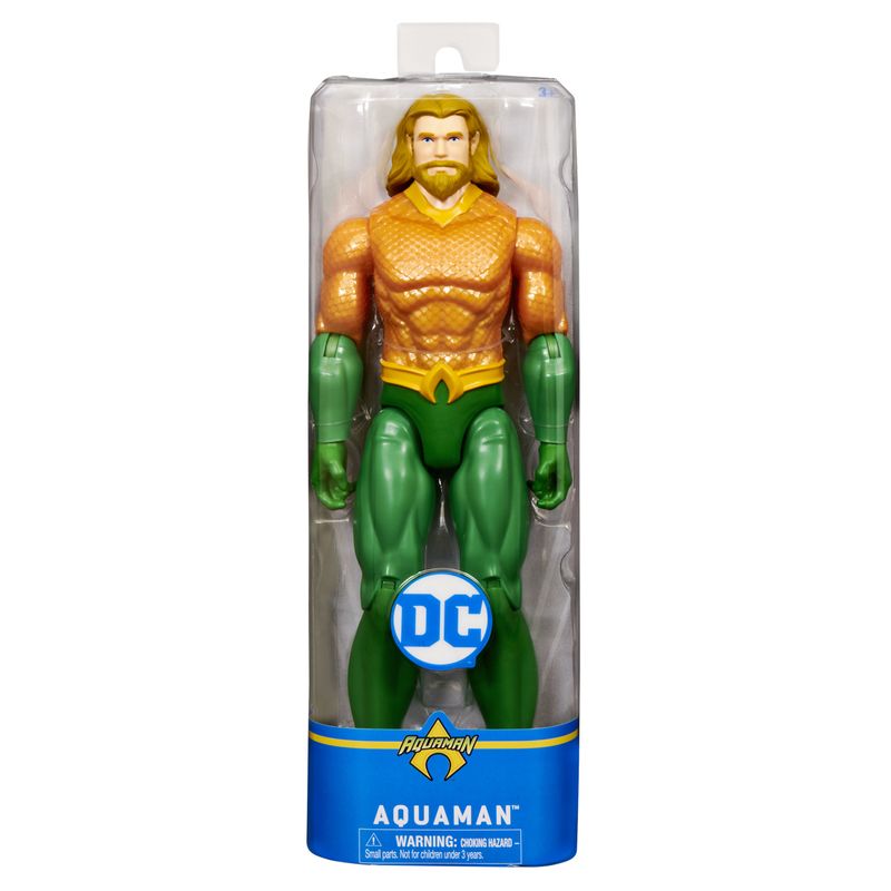 DC-Comics---AQUAMAN---Personaggio-AQUAMAN-30-cm---Personaggio-in-scala-30-cm-con-decorazioni-originali-mantello-e-11-punti-di-articolazione-