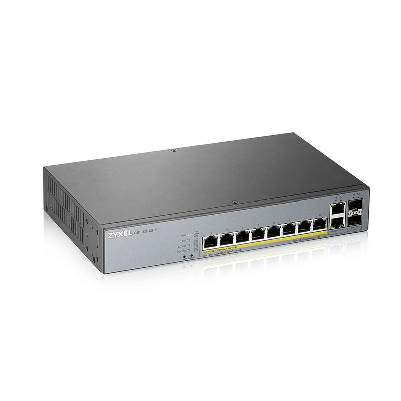 Zyxel-GS1350-12HP-EU0101F-switch-di-rete-Gestito-L2-Gigabit-Ethernet--10-100-1000--Supporto-Power-over-Ethernet--PoE--Grigio