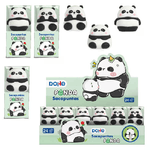 Espositore Dohe da 24 temperamatite Panda - In plastica - Rivestimento in PVC - Lama in acciaio - Presentazione in scatola trasparente