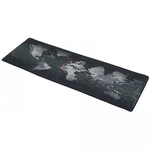 Tappetino per mouse e tastiere con mappa del mondo 88x30 mousepad grigio e nero