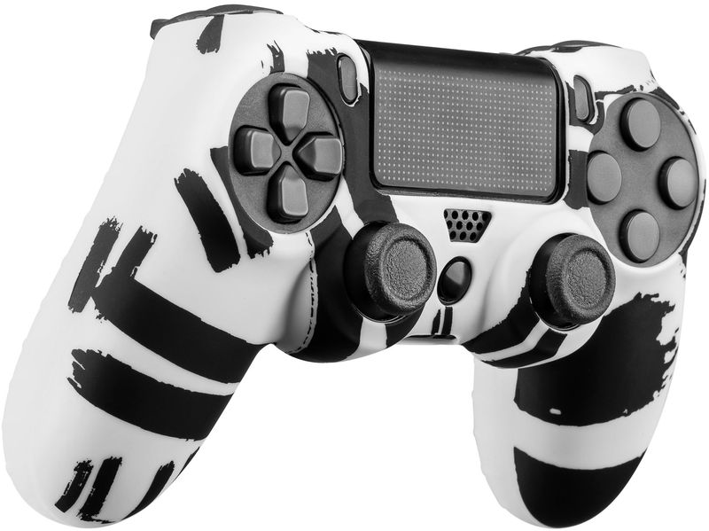 Qubick-Controller-Skin-Nero-Bianco--PS4-