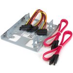 StarTech.com Staffa per doppio HDD da 2,5" a 3,5” per dischi rigidi SATA - Staffa per 2 dischi da 2,5" a 3