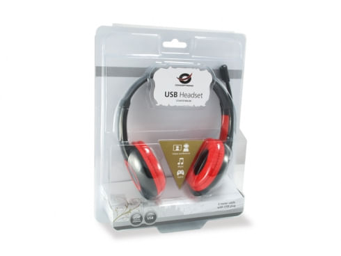 Conceptronic-CCHATSTARU2R-cuffia-e-auricolare-Padiglione-auricolare-USB-tipo-A-Rosso