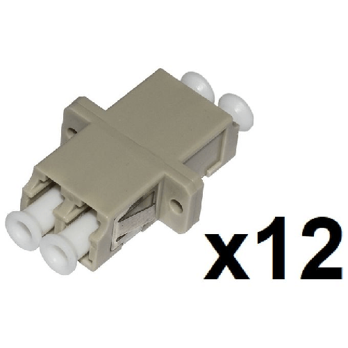 Confezione 12 Adattatori Fibra Ottica Lc/Lc Multimode Duplex Om2