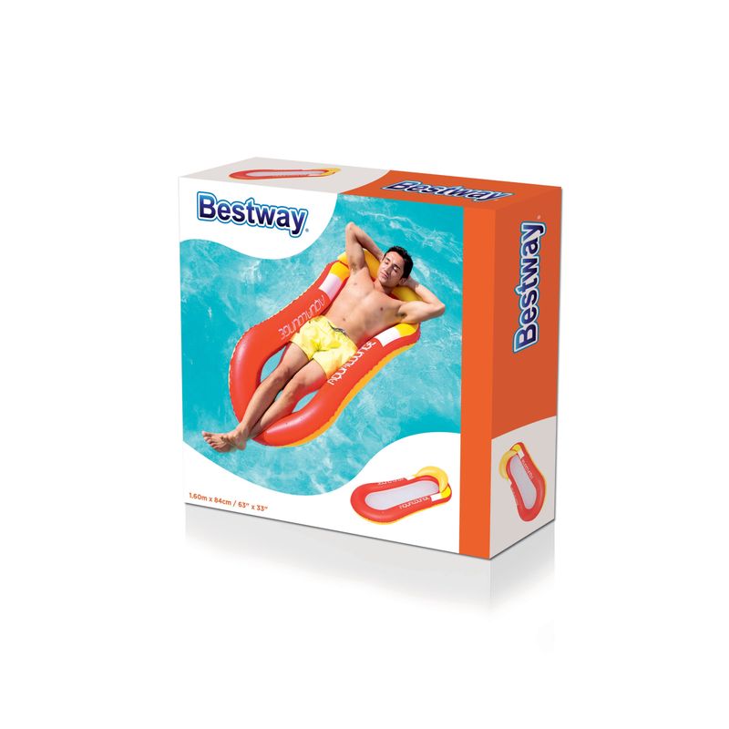 Bestway-43103-galleggiante-da-piscina-e-da-spiaggia-Blu-Rosso-Fantasia-Vinile-Materassino-galleggiante