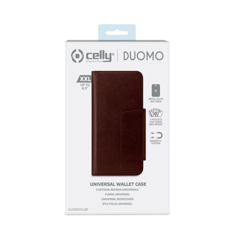 Celly-Duomo-custodia-per-cellulare-165-cm--6.5---Custodia-a-borsellino-Marrone