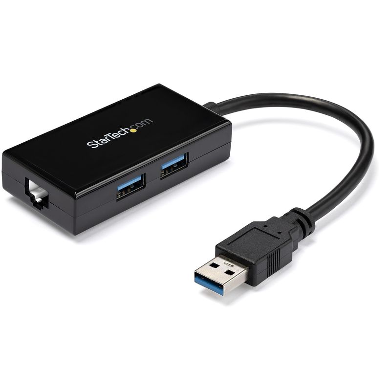 StarTech.com-Hub-USB-3.0-a-due-porte-con-Ethernet---Adattatore-di-rete-RJ45-Gigabit-Ethernet-per-Windows---Mac---Chrome--USB31000S2H-