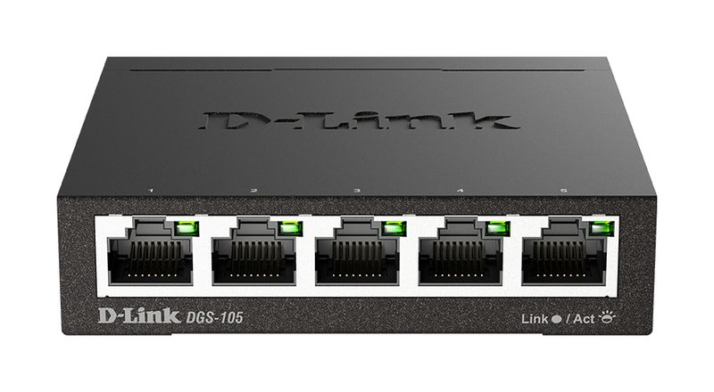 D-Link-DGS-105-Non-gestito-L2-Gigabit-Ethernet--10-100-1000--Nero