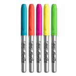 BIC 968410 evidenziatore 5 pz Punta conica Blu, Verde, Arancione, Rosa, Giallo