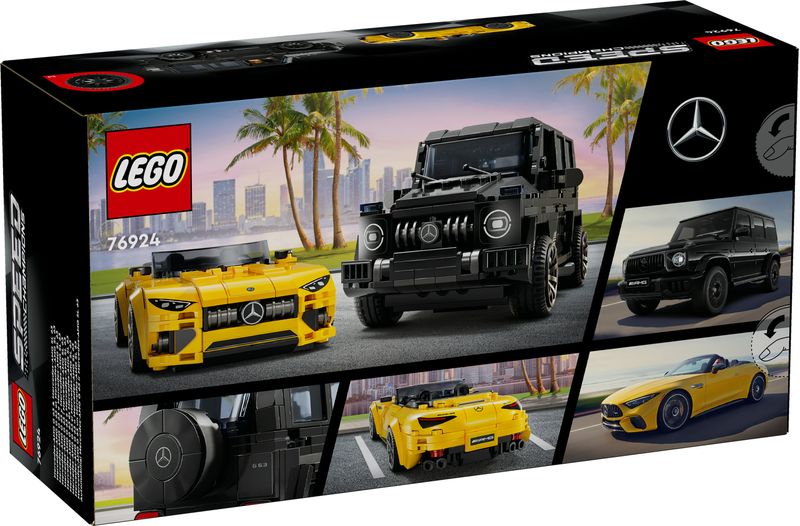 LEGO-Speed-Champions-Mercedes-AMG-G-63-e-Mercedes-AMG-SL-63-Macchine-Giocattolo-da-Costruire-2-Modellini-di-Auto-per-Bambini-e-Bambine-da-10-Anni-con-Minifigure-di-Piloti-Regalo-di-Compleanno-76924