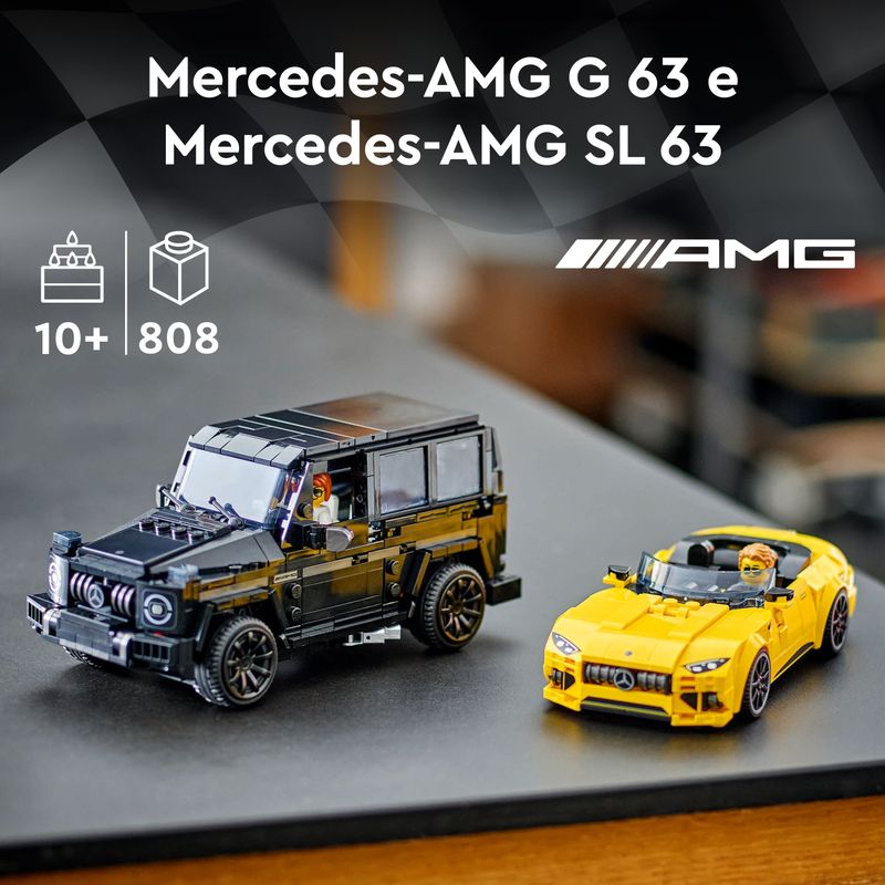 LEGO-Speed-Champions-Mercedes-AMG-G-63-e-Mercedes-AMG-SL-63-Macchine-Giocattolo-da-Costruire-2-Modellini-di-Auto-per-Bambini-e-Bambine-da-10-Anni-con-Minifigure-di-Piloti-Regalo-di-Compleanno-76924