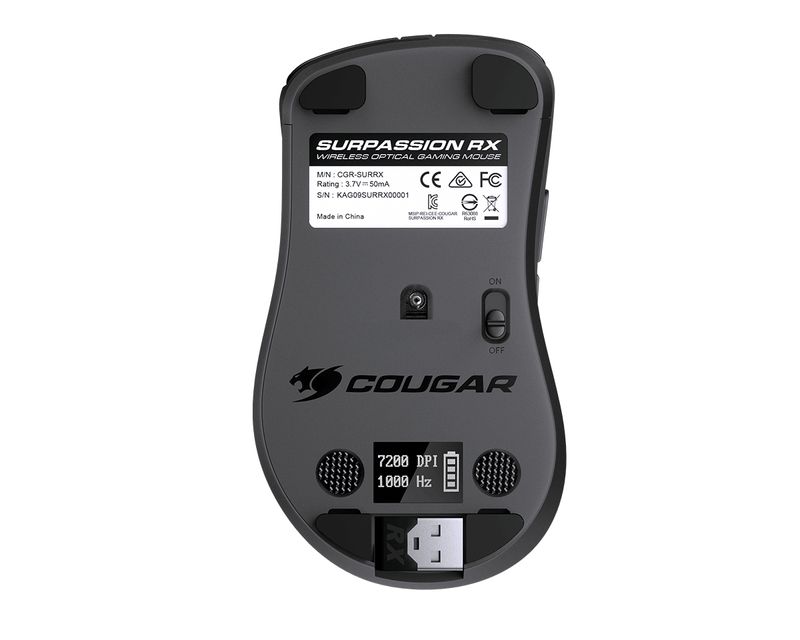 COUGAR-Gaming-Surpassion-RX-mouse-Mano-destra-RF-Wireless---USB-Type-A-Ottico-7200-DPI