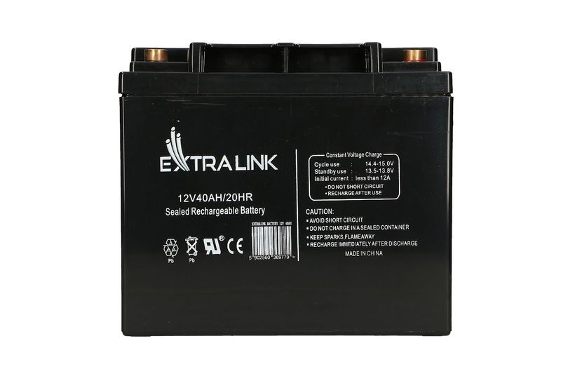 Extralink-AKUMULATOR-Batteria-ACCUMULATORE-12V-40AH---Batteria---40.000-mAh-Sigillata-al-Piombo-Acido--VRLA--135-V-12-A