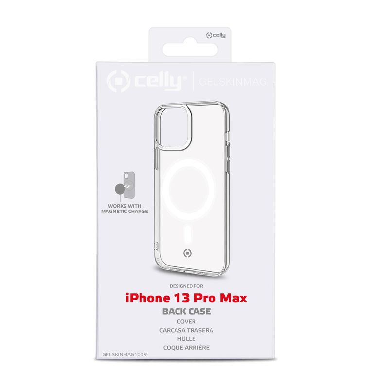 Celly-GELSKINMAG-iPhone-13-Pro-Max-custodia-per-cellulare-17-cm--6.7---Cover-Trasparente-Bianco
