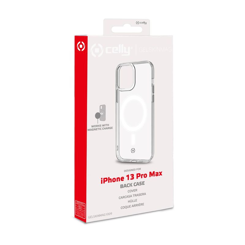 Celly-GELSKINMAG-iPhone-13-Pro-Max-custodia-per-cellulare-17-cm--6.7---Cover-Trasparente-Bianco