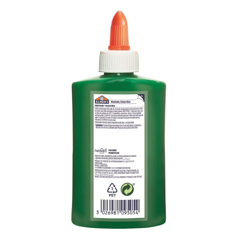 Elmer-s-Colla-Liquida-Colore-VERDE-OPACO-Flacone-da-147-ml-Ideale-per-lo-slime