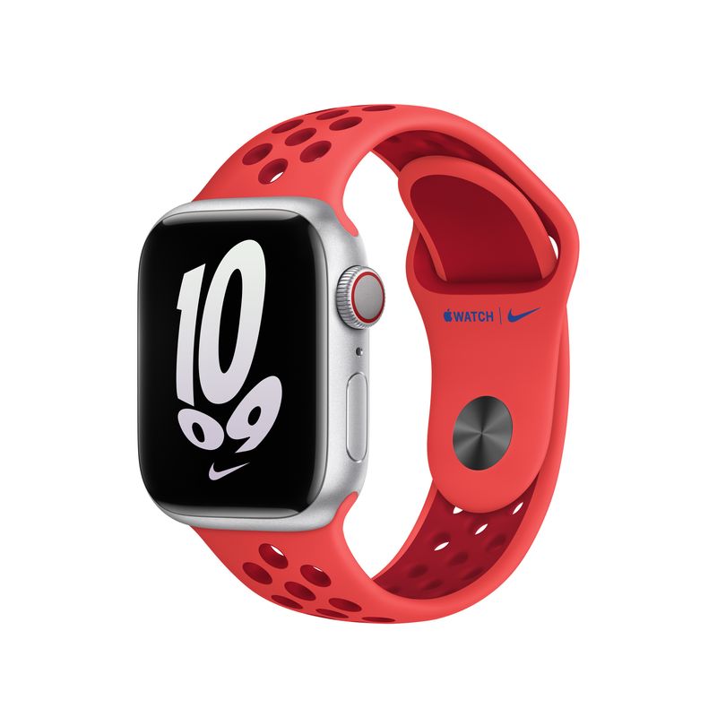 Apple-MPGW3ZM-A-accessorio-indossabile-intelligente-Band-Rosso-Fluoroelastomero