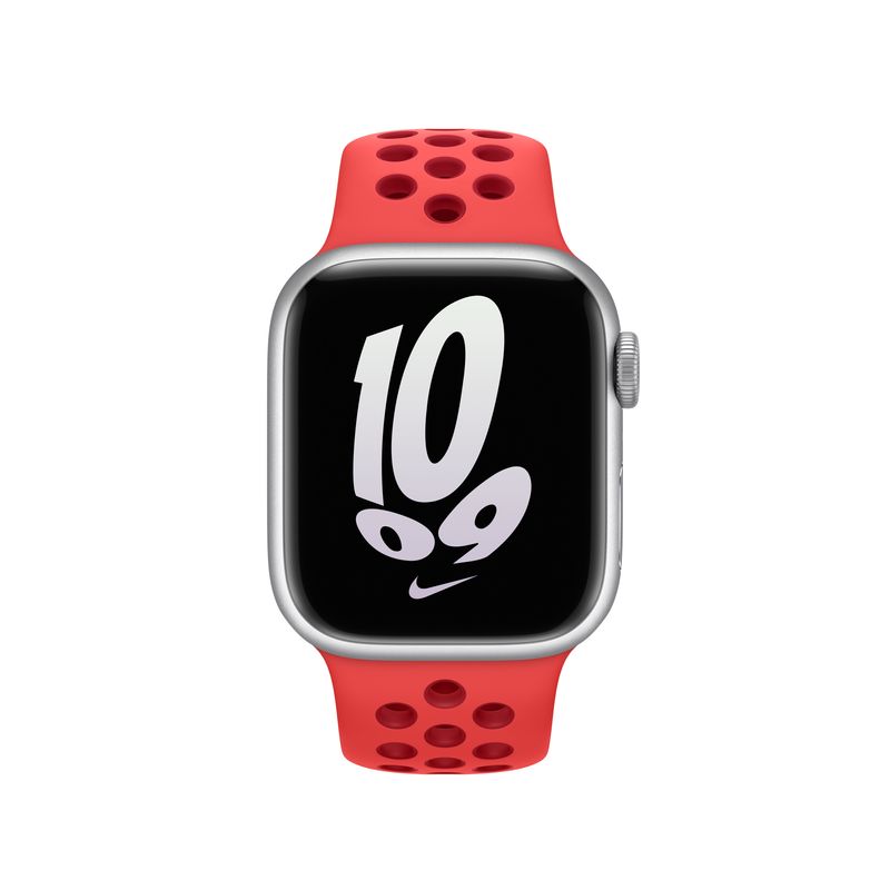 Apple-MPGW3ZM-A-accessorio-indossabile-intelligente-Band-Rosso-Fluoroelastomero