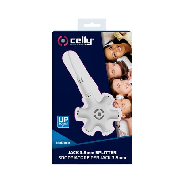 Celly-MIX5LINEIN35WH-splitter-audio-Bianco