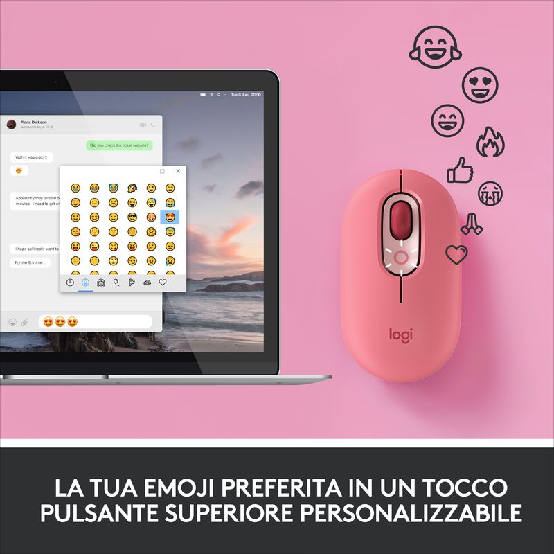 Logitech-POP-Mouse-Wireless-con-Emoji-personalizzabili-Tecnologia-SilentTouch-Precisione-e-Velocita--Design-Compatto-Bluetooth-USB