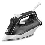 Rowenta DX1530 Effective Ferro da Stiro a Vapore 250 ml 2200 W 30 g-min Colpo di Vapore 100g Bianco-Nero