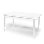 Konte.Design Tavolo Santa Croce in legno bianco allungabile 100x70 - 180x70 cm