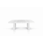 Konte.Design Tavolo Jesolo in legno bianco consumato allungabile 180x100 cm - 480x100 cm