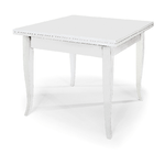 Konte.Design Tavolo Santa Croce in legno bianco allungabile a libro 80x80 - 160x80 cm