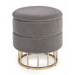 Konte.Design Pouf contenitore Pavlina effetto velluto grigio scuro