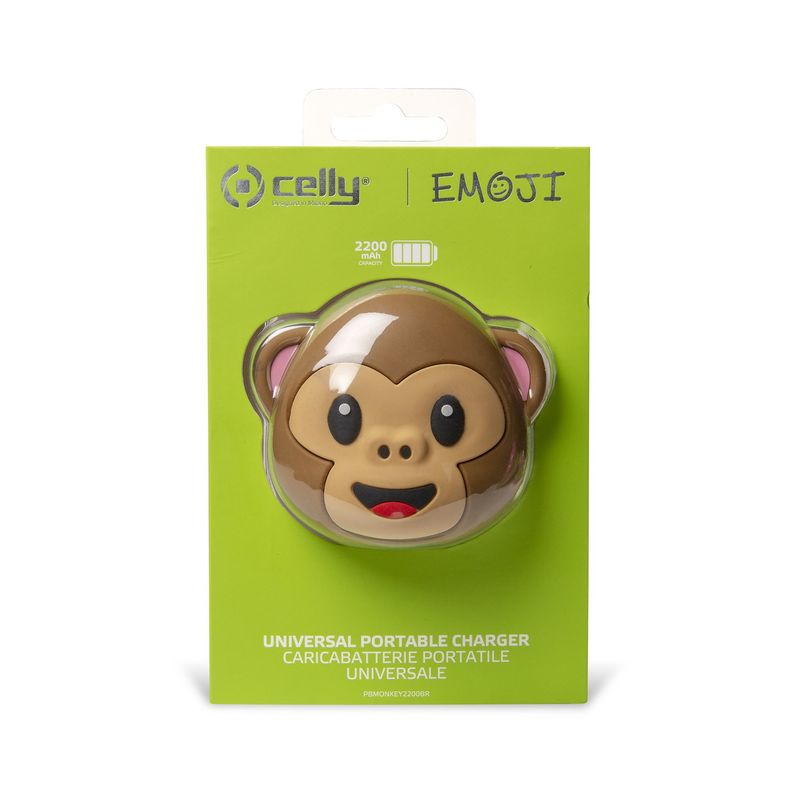 Celly-MONKEY-2200--EMOJI--Ioni-di-Litio-2200-mAh-Marrone