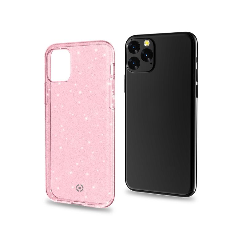 Celly-Sparkle-custodia-per-cellulare-147-cm--5.8---Cover-Rosa-Trasparente