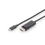 Digitus AK-300333-020-S cavo e adattatore video 1,8 m USB tipo-C DisplayPort Nero