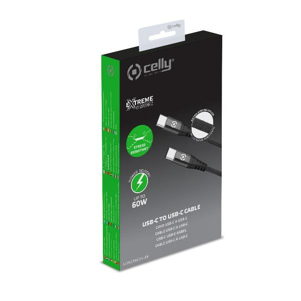 Celly-USBCUSBCNYLBK-cavo-USB-1-m-USB-C-Nero