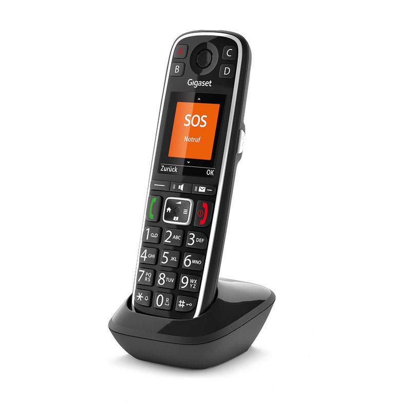 Gigaset-E720HX-Telefono-analogico-DECT-Identificatore-di-chiamata-Nero