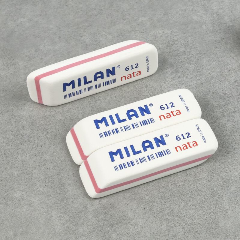 Milan-CPM612-gomma-per-cancellare-Plastica-Bianco-12-pz