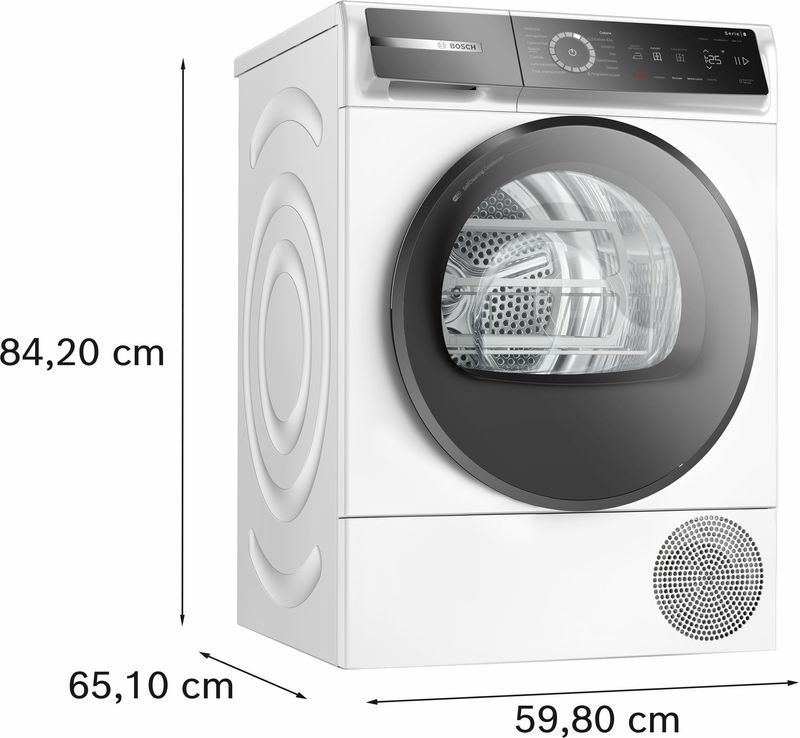 Bosch-Serie-8-WQB235B0IT-asciugatrice-Libera-installazione-Caricamento-frontale-8-kg-A----Bianco