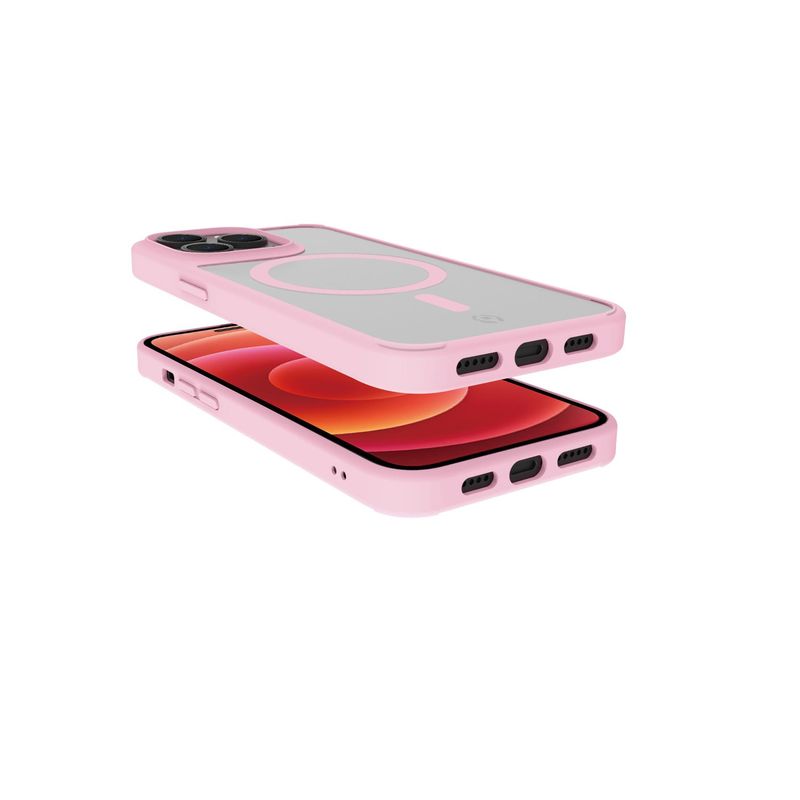 Celly-Magmatt-custodia-per-cellulare-17-cm--6.7---Cover-Rosa-Trasparente