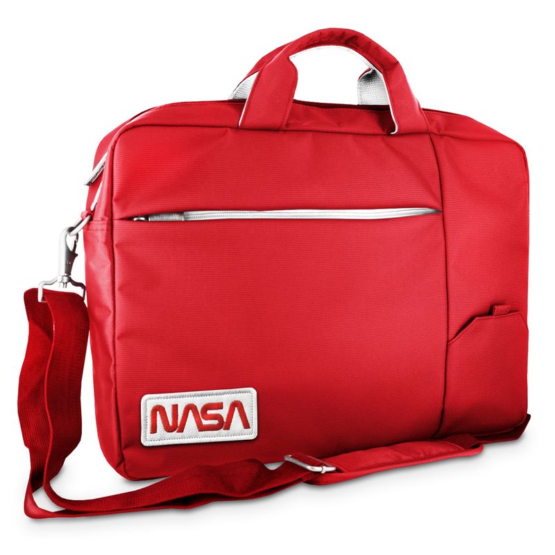 Atlantis-Land-NS-KLM180705-C-borsa-per-notebook-396-cm--15.6---Borsa-da-corriere-Rosso-Bianco