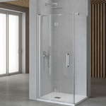 Lato fisso per porta pieghevole edera lf110t 6 millimetri chrome ix box shower *** misure 77-80xh195 cm trasparente, ...