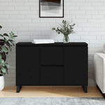 vidaXL Credenza Nera 104x35x70 cm in Legno ingegnerizzato