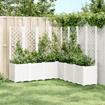 vidaXL Fioriera da Giardino con Traliccio Bianco 160x160x140 cm in PP